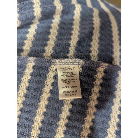 Super soft duster cardigan w/blue & white stripes w/pockets size XL Culture Club - Picture 5 of 9